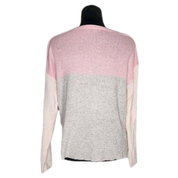 ATM 100% Cashmere Hi Low Colorblock Crewneck Long Sleeve Sweater Women's Size XS - Picture 5 of 9